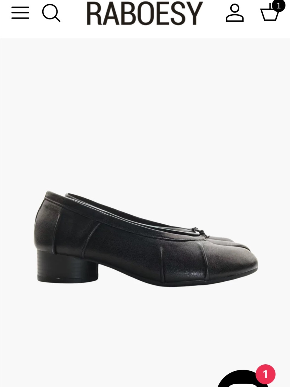 Raboesy Black Low Block-Heel Square Toe Pumps